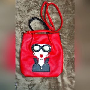 ENJOININ Women Novelty Lady Face Shoulder Bags